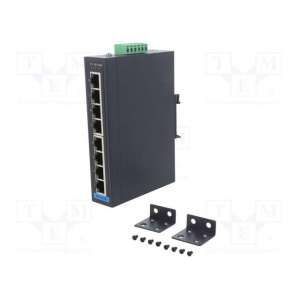 10 Port unmanaged Gigabit Switch 4 PoE 2 SFP Ports IP20 metal